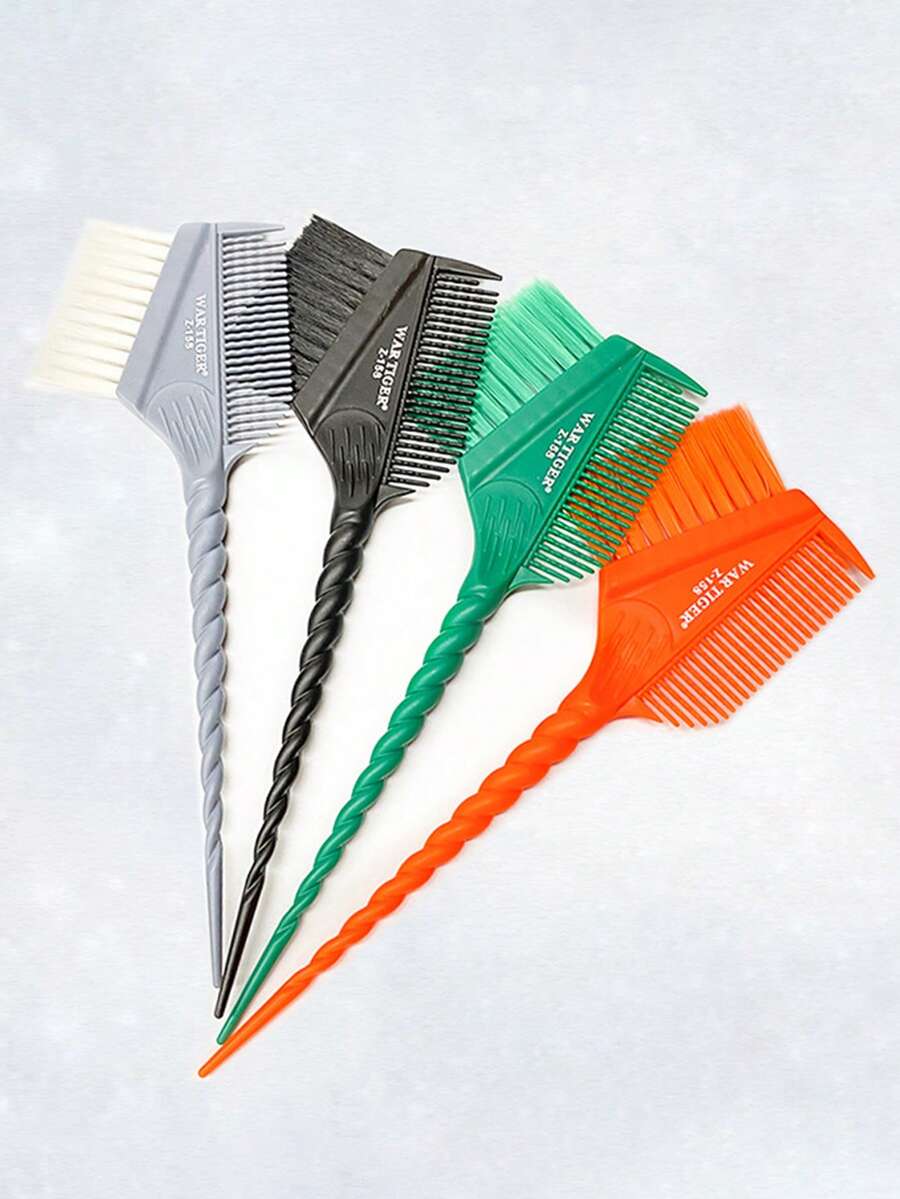 Double-sided Rat Tail Hair Comb - Orange - View 1