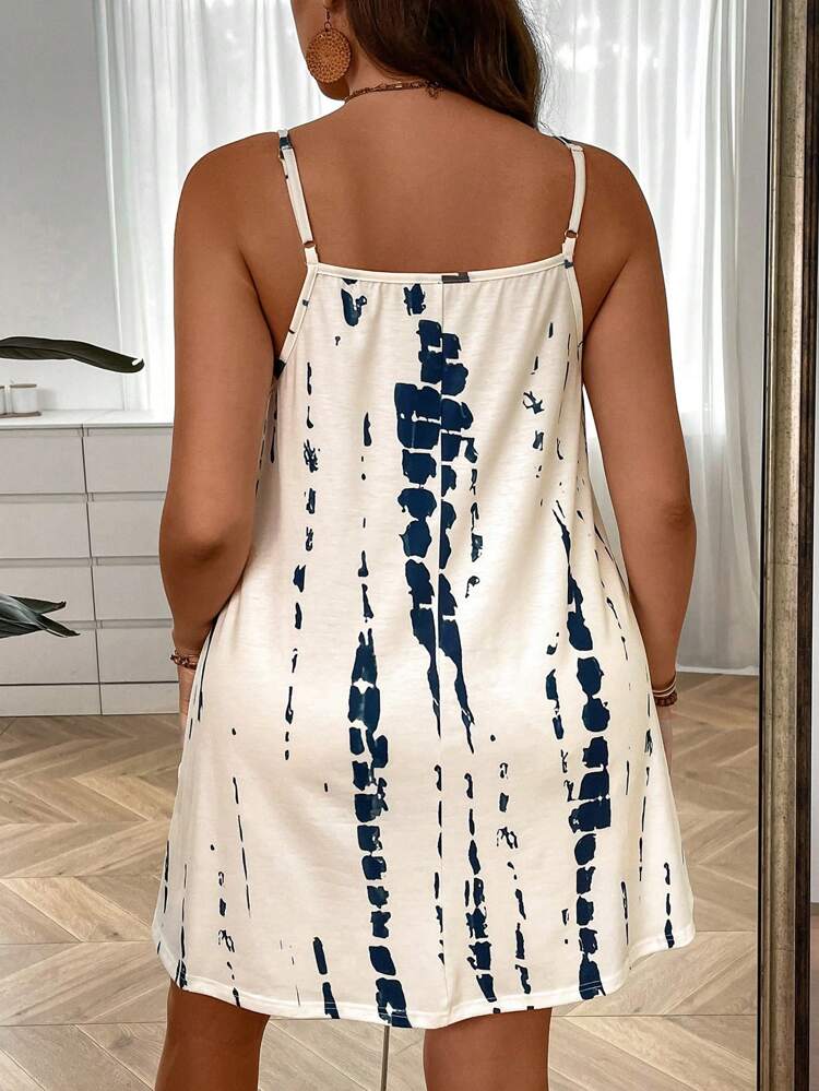 Robe camisole tie-dye grande taille pour les vacances d'été