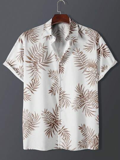 Manfinity Dauomo Men Tropical Print Shirt