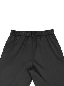 Manfinity Hypemode Men Flap Pocket Side Cargo Pants - Black - View 6