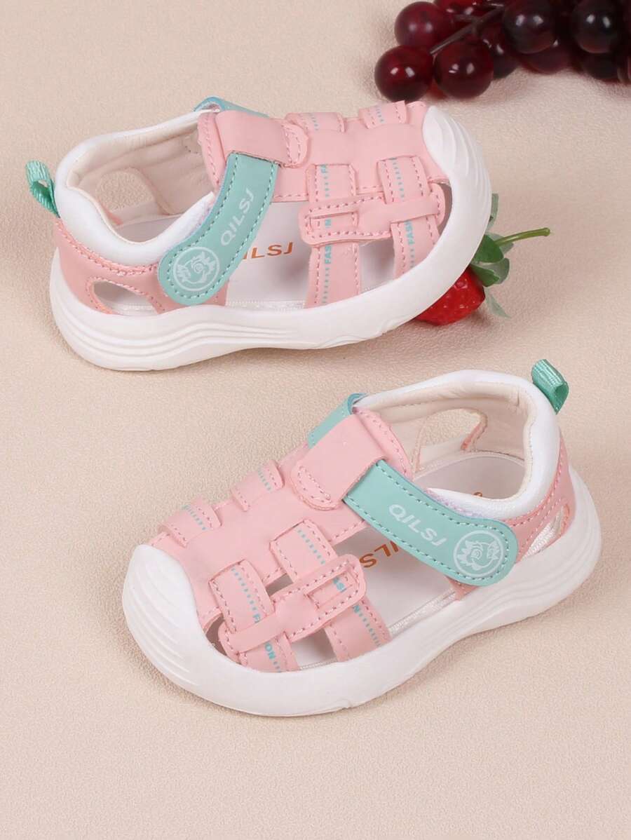 Summer Baby Soft Bottom Breathable Hollow Out Anti-slip Learning Walk Sandals - Pink - View 1