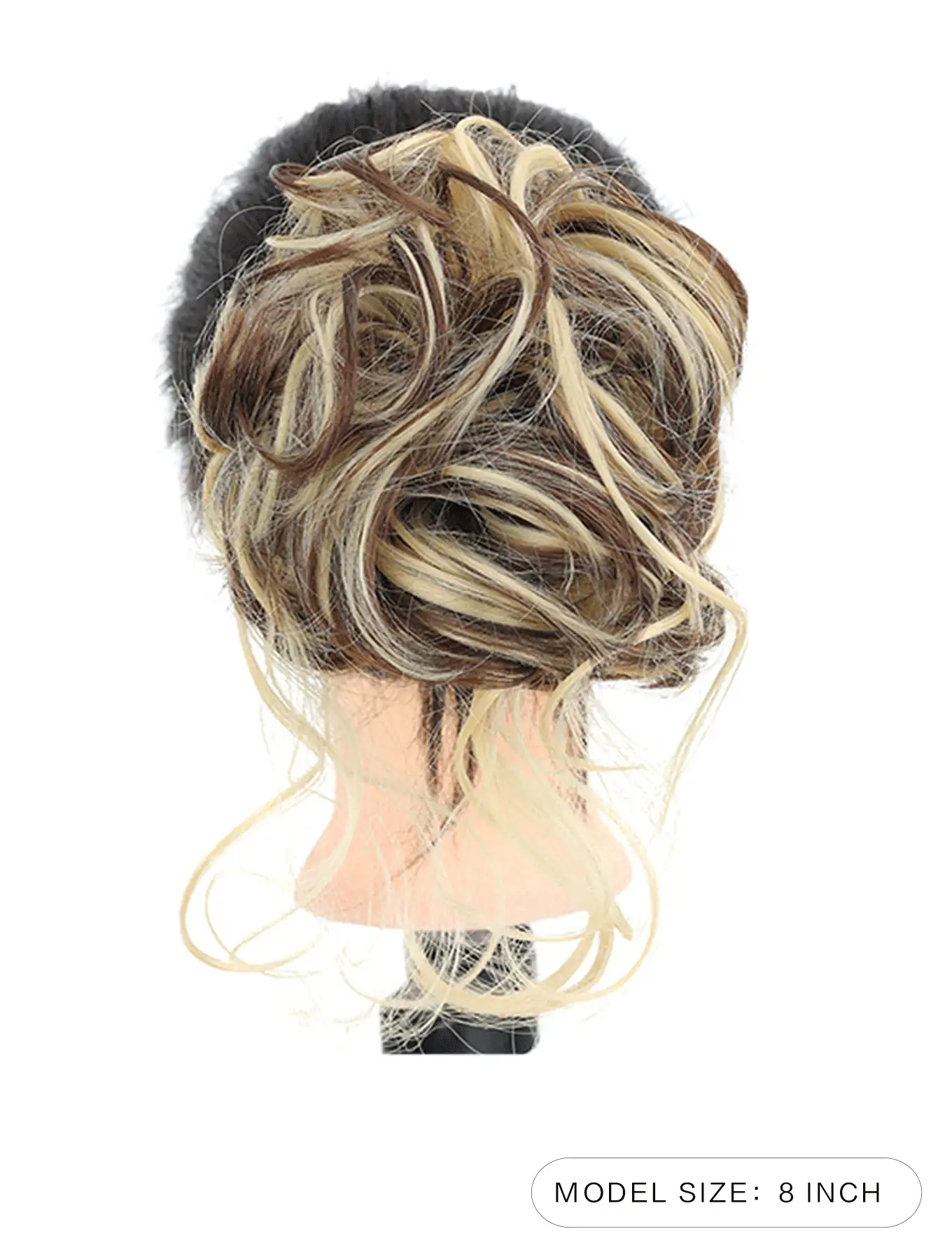 短卷合成纖維頭髮髻 - 彩色 - 查看 2