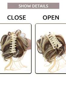 短卷合成纖維頭髮髻 - 彩色 - 查看 6