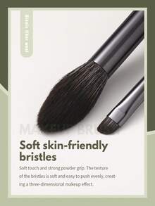 BANFI 2支化妆刷套装+2个化妆粉扑，化妆刷套装，化妆刷包，化妆刷套装，全套化妆工具，化妆刷套装，全套化妆工具，刷子套装，化妆刷套装，化妆礼盒套装 - 彩色 - 查看 5