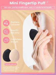 Công cụ trang điểm Bộ , 4pcs Bông phấn trang điểm & 1 Miếng Bọt biển trang điểm Bột Puff Nước Tẩy trang Tấm lót Phấn phủ dạng bột Trang điểm Applicator Đối với Trang điểm khuôn Mặt - Nhiều màu - Xem 7