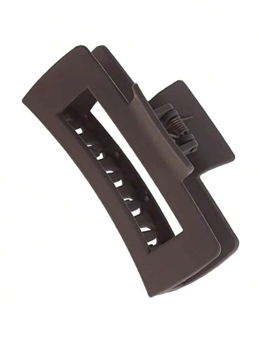 Hair Clips,1Pc Rectangle Design Hair Claw No-Trace Hair Claw For Thick And Thin Hair,Hair Diy Styling Tools - Coffee Brown - View 1