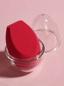 cosmetic sponge,1pc Makeup Sponge & 1pc Organizer Beauty Cosmetic Foundation Sponge Makeup Blender - Red - View 2