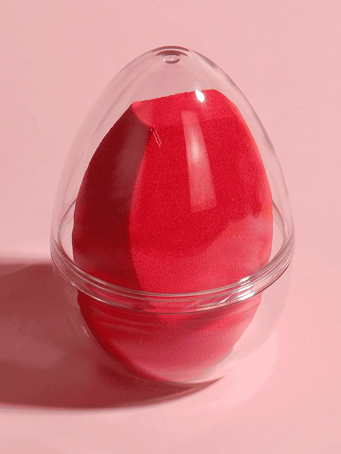 cosmetic sponge,1pc Makeup Sponge & 1pc Organizer Beauty Cosmetic Foundation Sponge Makeup Blender - Red - View 3