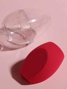 cosmetic sponge,1pc Makeup Sponge & 1pc Organizer Beauty Cosmetic Foundation Sponge Makeup Blender - Red - View 8