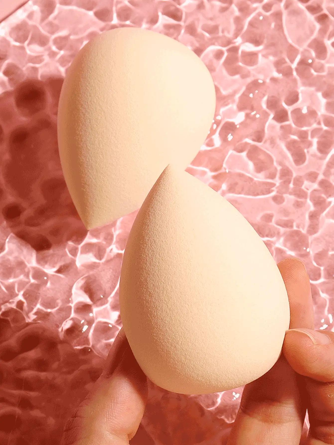 Bọt biển trang điểm , 2 Miếng Ướt Và Khô Mỹ phẩm Bọt biển Hằng ngày Công cụ trang điểm Mỹ phẩm làm đẹp Bột nền tảng Bọt biển Trang điểm Máy xay - Màu tím - Xem 2