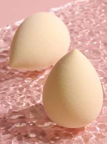 Bọt biển trang điểm , 2 Miếng Ướt Và Khô Mỹ phẩm Bọt biển Hằng ngày Công cụ trang điểm Mỹ phẩm làm đẹp Bột nền tảng Bọt biển Trang điểm Máy xay - Màu tím - Xem 3