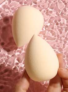 Bọt biển trang điểm , 2 Miếng Ướt Và Khô Mỹ phẩm Bọt biển Hằng ngày Công cụ trang điểm Mỹ phẩm làm đẹp Bột nền tảng Bọt biển Trang điểm Máy xay - Màu tím - Xem 6