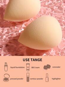 Bọt biển trang điểm , 2 Miếng Ướt Và Khô Mỹ phẩm Bọt biển Hằng ngày Công cụ trang điểm Mỹ phẩm làm đẹp Bột nền tảng Bọt biển Trang điểm Máy xay - Màu tím - Xem 8