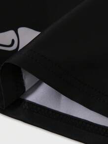 ROMWE MEN Street Life Các bạn Lá thư & Bộ xương In tay Eo dây rút Quần short - màu đen - Xem 6