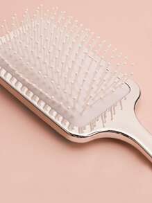 Rhinestone Decor Cushion Hair Brush - Gold - View 3