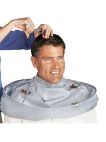 1 chiếc Áo choàng cắt tóc & Áo choàng làm tóc, Dụng cụ cắt tóc tại nhà di động, chống thấm nước và có thể gấp lại - Xám - Xem 4