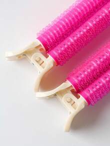 Pinzas para el cabello, 2 piezas Clip esponjoso para el cabello Rizador de cabello completo Herramientas de peluquería DIY para el cabello - Rosa Fucsia - Ver 6