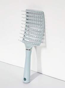 1入組帶手柄的蓬鬆狀肋骨梳,家用梳子,可干濕兩用,不傷髮,可用於沐浴按摩,毛髮保養 - 藍色 - 查看 1