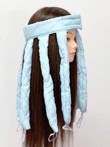 Rodillo de pelo en forma de pulpo, 1 pieza de rodillo de pelo azul sin calor para herramientas de peluquería DIY - Azul - Ver 3