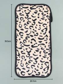 Facial Cleaning Towel,5Pcs 39.5 X 20.7Cm Leopard Pattern Makeup Towel Wash Cloth For Skin Care - Multicolor - View 4