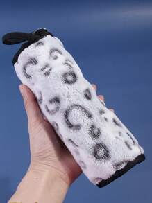 Facial Cleaning Towel,3Pcs 39.5 X 20.7Cm Leopard Pattern Makeup Towel For Face Washing - Grey - View 3