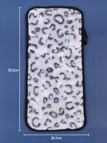 Facial Cleaning Towel,3Pcs 39.5 X 20.7Cm Leopard Pattern Makeup Towel For Face Washing - Grey - View 4