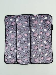 Facial Cleaning Towel,3Pcs 39.5 X 20.7Cm Star Pattern Makeup Towel Facial Cloth For Skin Care - Grey - View 5