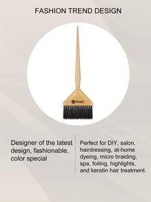 一款金色和黑色柔软尼龙染发扫刷，适用于喷漆、美发工具、美发产品和配件，是理发店美容旅行必备品、返校季、旅行度假必备品、女士美发配件、后梳梳、吹风机、头发、理发师、美发工具、美发产品、边缘梳、造型梳、吹风机、美发用品、发胶、卷发产品、剪发剪刀、圣诞节、理发店、美发、吹风机、卷发梳、美发设备、旅行必备品、发型、美发、头发、旅行、美发产品、美发工具、美发用品、理发师、理发师配件、理发店、美发设备 - 金色 - 查看 5