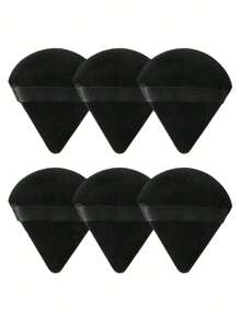 Makeup Puff,6PCS Big Size Makeup Puff Set Soft Triangle Powder Mineral Puff Makeup Sponge For Face Makeup - Black - View 1