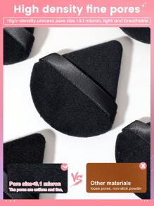 Makeup Puff,6PCS Big Size Makeup Puff Set Soft Triangle Powder Mineral Puff Makeup Sponge For Face Makeup - Black - View 5