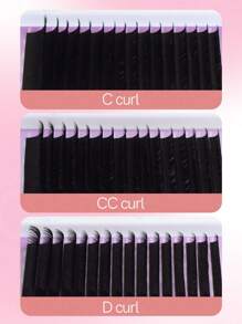 Pestañas postizas, 1 caja de extensiones de pestañas rusas de volumen natural C Cc D con rizado, longitud 0.05 0.07 0.10, pestañas en racimo falsas, extensiones de pestañas, racimos de pestañas, pestañas individuales, pestañas postizas