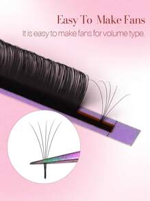 Pestañas postizas, 1 caja de extensiones de pestañas rusas de volumen natural C Cc D con rizado, longitud 0.05 0.07 0.10, pestañas en racimo falsas, extensiones de pestañas, racimos de pestañas, pestañas individuales, pestañas postizas