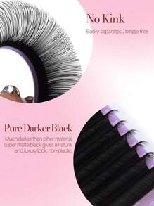 Pestañas postizas, 1 caja de extensiones de pestañas rusas de volumen natural C Cc D con rizado, longitud 0.05 0.07 0.10, pestañas en racimo falsas, extensiones de pestañas, racimos de pestañas, pestañas individuales, pestañas postizas