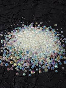 Crystal Glass Beads Nail Art Decoration, 1Box Dreamy Nail Art Balls Manicure Accessories Diy Nail Charms Nail Gems Nail Supplies Nails - Clear - View 2