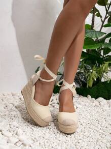 Tropiscape New European And American Style Thick Sole Outdoor Fashion White Women Sandals Beach Autumn Winter Gifts - Apricot - View 6