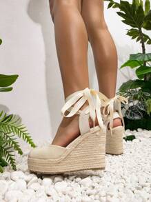 Tropiscape New European And American Style Thick Sole Outdoor Fashion White Women Sandals Beach Autumn Winter Gifts - Apricot - View 8