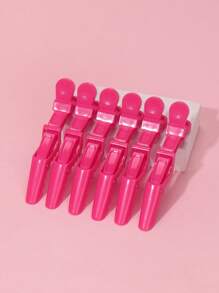 6 件/包发夹套装，无痕鳄鱼发夹，沙龙分区发夹，鳄鱼发夹，返校，旅行度假必备品，女士发饰