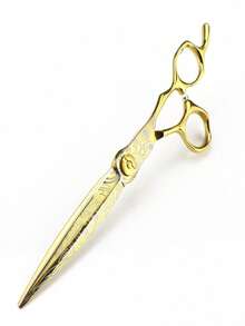 7 Inch Hair Cutting Scissors - Gold - View 6