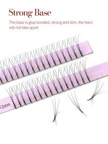 SONG LASHES預製扇型長莖睫毛延長美妝工具個別睫毛240扇0.07 0.10mm - 黑色 - 查看 8