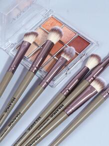 Juego de 30 piezas de brochas de maquillaje profesionales MAANGE, herramientas de maquillaje con cerdas suaves para un fácil transporte, incluye brocha para base, brocha para sombras de ojos, brocha para cejas, brocha para labios, set de brochas, kit de brochas de maquillaje, set de maquillaje completo, set de regalo de maquillaje - Champán - Ver 6