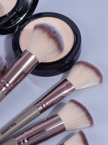 Juego de 30 piezas de brochas de maquillaje profesionales MAANGE, herramientas de maquillaje con cerdas suaves para un fácil transporte, incluye brocha para base, brocha para sombras de ojos, brocha para cejas, brocha para labios, set de brochas, kit de brochas de maquillaje, set de maquillaje completo, set de regalo de maquillaje - Champán - Ver 8