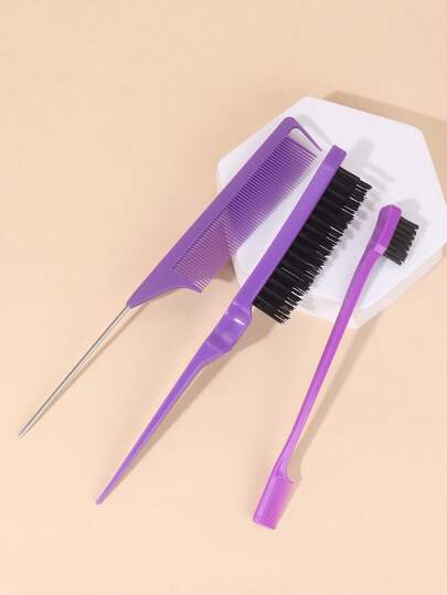 3 件套发型刷套装，包括梳理刷、尖尾梳和用于平滑和造型的边缘刷、返校、旅行度假必需品、女士发饰、刷子、发刷、边缘刷、刷头发、发梳、梳头发、顺发刷、球刷、迷你发刷、发刷套装、木梳、发刷、发刷、发梳、理发、美发工具、美发产品、发饰、光滑后刷、护发、发梳、理发配件、梳头发、卷发刷、旅行、美发用品、顺发刷、球刷、迷你发刷、发饰、卷发产品、美发设备、配件、圣诞节、理发配件、发饰、美发、木梳、梳子、光滑后刷、发刷、边缘刷、刷头发、发梳、发刷套装、梳子、迷你发刷、顺发刷、美发产品、美发工具、美发用品、护发、卷发刷、理发器、理发配件、美发设备、旅行必需品、旅行必需品、发型、美发