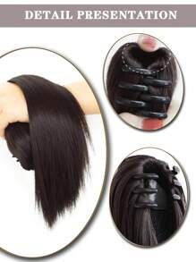 1入組直棕色20號合成馬尾辮接髮帶爪 - 棕色 - 查看 5