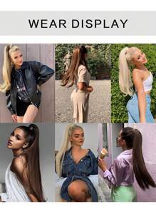 1入組直棕色20號合成馬尾辮接髮帶爪 - 棕色 - 查看 7