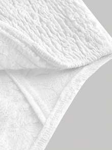 SHEIN MOD Square Neck Puff Sleeve Crop Blouse - White - View 8