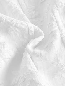 SHEIN MOD Square Neck Puff Sleeve Crop Blouse - White - View 11