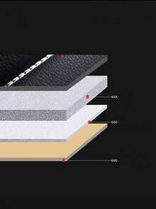 9pcs/set Universal 5-seater Car Seat Covers Pu Patchwork - Coffee Brown - View 3