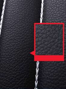 9pcs/set Universal 5-seater Car Seat Covers Pu Patchwork - Coffee Brown - View 5