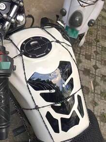 1 pieza universal 3d motocicleta modificación Accesorio caballero espina Pegatina creativo personalizado Calcomanía para todos los modelos - Negro - Ver 2