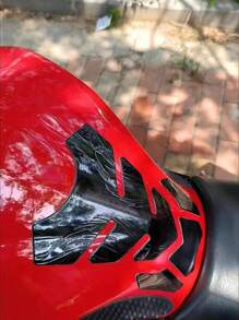 1 pieza universal 3d motocicleta modificación Accesorio caballero espina Pegatina creativo personalizado Calcomanía para todos los modelos - Negro - Ver 3